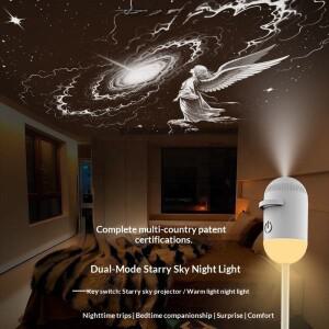 무드등 줄조명 인테리어 간접 LED 무선 조명등 수면 우주빔 램프 스탠드 24 in 1 USB HD 갤럭시 별 투영 램