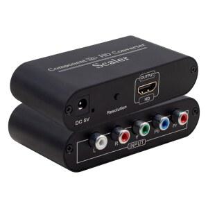 구성 요소 YPBPR + R / L TO HDMI 720P 1080P 50 60HZ 변환 어댑터 DVD VSH 블루레이 플레이어 WII PS2 PS3 XBOX SMART HDTV 모니터 프로젝터용 5RCA RGB 비디오 오디오 변환기 2 채널 LPCM