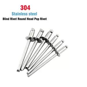 블라인드 리벳 팝 라운드 헤드 풀 리벳 3mm3.2mm4mm4.8mm 304 스테인리스 스틸 장식용 못 배기 액세서리