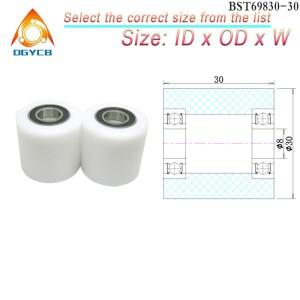 베어링 BST69830-30 나일론 롤러 휠 직경 8mm 보어 POM 가이드 플랫 벨트 아이들러 8x30x30 1개