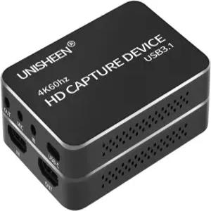 UNISHEEN USB 3.0 4K HDMI 비디오 캡처 카드 라이브 스트리밍 및 녹화용 to 동글 HD 1080P 게임 컨버터