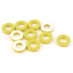 인덕터용 스틸 코어 파워 페라이트 링  황백색  18mm x 9mm 5mm  10 개