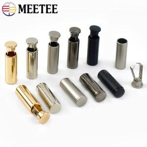 Meetee 10/20피스 15/20/24mm 로프 끝 스토퍼 금속 버클 코드 엔드 잠금 캡 스웨터 Drawstring 걸이벨 버튼