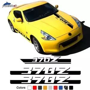 3 Pcs 레이싱 스포츠 도어 사이드 줄무늬 스커트 스티커 자동차 후드 데칼 닛산 370z Nismo GT 2009현재