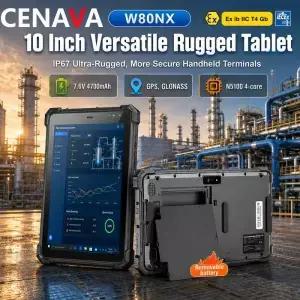 CENAVA W80NX 8인치 러기드 태블릿 PC 윈도우 10 인텔 N5100 IP67 탈착식 배터리 RJ45 WiFi 6 GPS 4G 5G