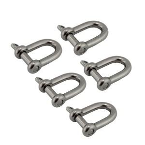 나사 핀이있는 D 걸쇠 스테인레스 스틸 304 헤비 듀티 4mm 5mm 6mm 8mm 10mm 체인 와이어 로프 리프팅 캠핑