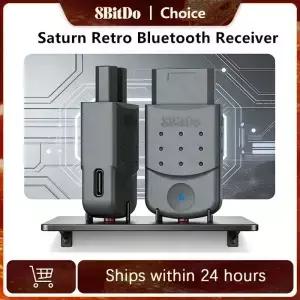 8BitDo Saturn 레트로 블루투스 리시버 윈도우 xbox 호환용 시리즈 One 게임패드 스위치 프로 및 PS5/PS4