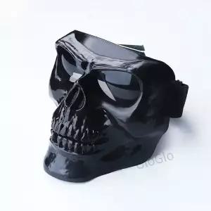 페이스 오토바이 바이커 풀 플라스틱 해골 마스크 고글 모토크로스 헬멧 Moto Casco Capacete Gh