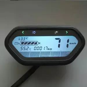 LCD 디스플레이 속도계 배터리 잔량 표시기 전기 스쿠터 게 자전거 삼륜차 대시보드용 48V 60V 72V 84V 96V