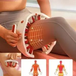 다기능 링 레그 마사지기 마사지 롤러 탈부착 가능한 손잡이로 전신 목 어깨 복부 근육 슬리밍