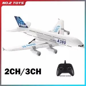 A380 비행기 에어 버스 RC 거품 24G 고정 날개 RTF 야외 드론 모델 Easy Fly Children Gift