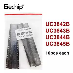 40PCS 집적 회로 UC3842B UC3843B UC3844B UC3845B 4 값 x 10PCS SOP 전원 공급 장치 IC 전자 키트
