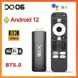 BT보이스 내장 미니 TV 스틱 안드로이드 12.0 박스 DQ06 ATV 12 올위너 H618 쿼드 코어 8K 비디오 4K 60fps