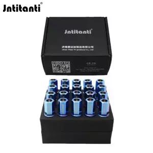 Jntitanti 롱 헤드 10개/20개 휠 볼트 M14X1.25X2845 번트 블루 콘 시트 Gr.5 티타늄 허브 BMW MINI용