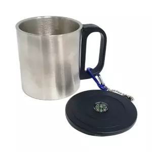 ( )루미나D 나침반 이중등산컵 200ml 휴대용 스텐컵 캠핑