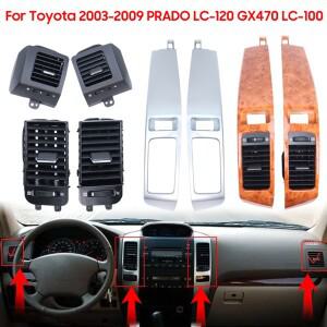 토요타 랜드 크루저 LC-100 프라도 렉서스 GX470 2003-2009 실내 에어컨 통풍구 그릴 대시보드 패널 아웃렛