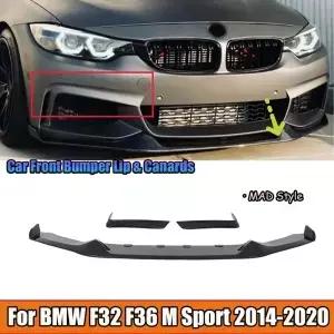 BMW 20142020 F32 F33 F36 4 시리즈 M 스포츠 자동차 프론트 범퍼 립 팡 스플리터 카본 파이버 스타일