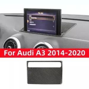 아우디 A3 8y S3 8p RS3 20142019 자동차 액세서리 카본 파이버 중앙 제어 내비게이션 스크린 장식 스티커