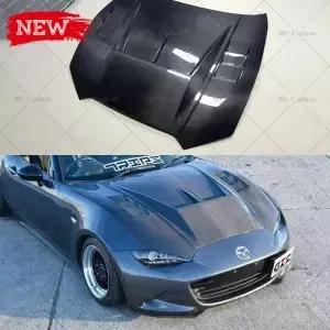 마쓰다 MX5 MIATA ND CS 스타일 탄소 섬유 프론트 후드 트림 바디 키트 튜닝 부품 컨버터블 카본 보닛