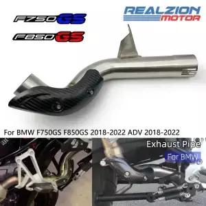 탄소 섬유 커버가 있는 RZ F750 F850 GS 2022 배기 중간 파이프 슬립온 링크 BMW ADV 20182022