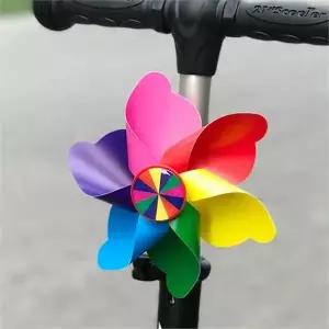 유아 킥보드 액세서리 알록달록 장식 씽씽카 어린이 킥보드 바람개비 기둥 아동 놀이 야외 부착