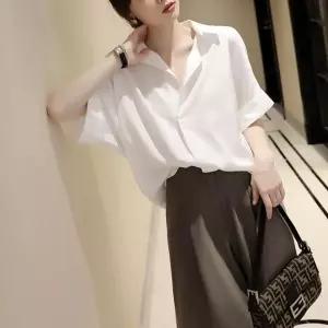 여자 셔츠 봄 여름 오버사이즈 반팔 모던 스타일 캐주얼 블라우스 MC232