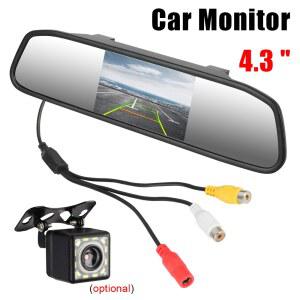 카플레이 모니터 디스플레이 carplay 네비게이션 12V 자동차 플레이어 인테리어 미러 후면보기 카메라 주차 4 3 인치 화면 HD DVD 비디오 PDC Parktronics 액세서리