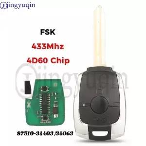 Jingyuqin 8751034403 /34063 433Mhz 4D60 쌍용 액티언용 원격 자동차 키 Kyron Rexton Korando Stavic