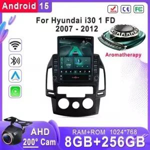 현대 i30 1 FD 20072012용 안드로이드 16 카 GPS 네비게이션 고성능 CPU DVD 플레이어 스테레오 헤드 유닛
