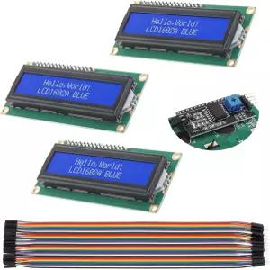 DiGiYes 3Pcs I2C IIC 602 LCD 디스플레이 모듈 6 0mm 점퍼 와이어가 장착된 라즈베리 파이/아르두이노용