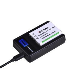 호환 Batmax 2200mAh NP-95 배터리 + LCD USB 충전기 Fujifilm X30 FinePix 3D 카메라