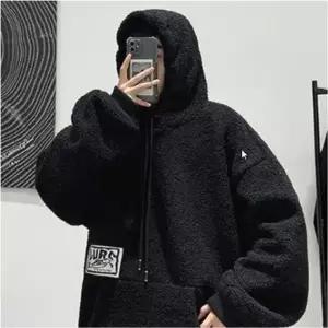 기모후드 겨울 캐주얼 티셔츠 뽀글이 후드티 인조양털 양털후드티 데일리