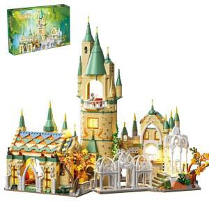 HJPLPXH 매직 중세 성 건축 빌딩 블록 세트, 성인을 위한 창의적인 이상 선물 (1555PCS)