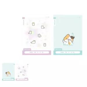 뮤 초등 공책 학교 디자인랜덤 노트 B 준비물 쓰기 10칸 1-2학년용