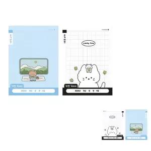 뮤 초등 학교 준비물 디자인랜덤 A 노트 공책 쓰기 10칸 1-2학년용