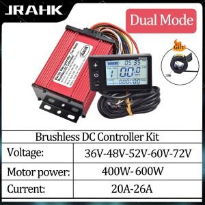 JRAHK 전기 자전거 키트 72V 600w 컨트롤러 36V 500W 스쿠터 60V 1000W 48V 26A 모토