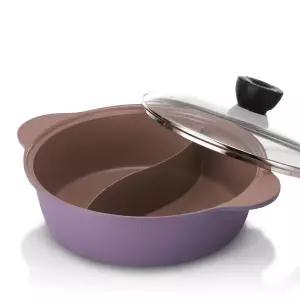 리빙아트 인덕션 원앙냄비 28cm / 반반냄비 전골 샤브샤브 훠거 722387