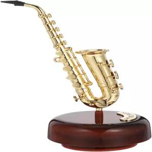 TOPPERFUN 미니 색소폰 뮤직 박스 7.9인치 클래식 홈 데코레이션 집들이용 작은 뮤지컬 엄마 장신구