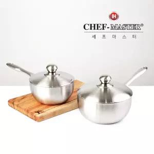 셰프마스터 스텐316 통3중 18cm/20cm 인덕션편수냄비 722352