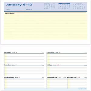 AT-A-GLANCE 2025 탁상용 캘린더 리필 주간 5-1/2인치 x 7인치 퀵노트 포함 플립 A-Week (SW7065025)