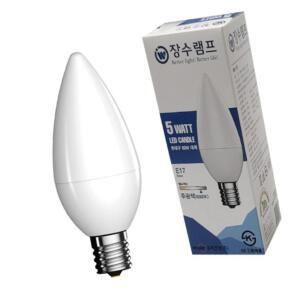 캔들 촛대구 E촛대구 장수램프 고추전구 촛대램프 촛불전구 캔들램프 LED E17주광색 불투명