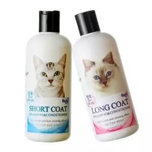 (장모)포비스 고양이 전용 샴푸 컨디셔너 300ml/반려묘/캣샴푸/보습/윤기/피부/애묘/목욕/샤워