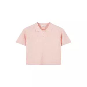 폴햄 여성 케이블 카라 반팔 스웨터_PHG2ET2440