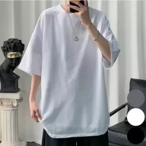 반팔티 베이직 무지티 오버핏 오버핏티셔츠 무지 옆트임 레이어드 기본티셔츠