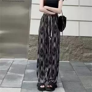 여성 플리츠 팬츠 루즈핏 와이드 데일리 여성 여름 바지 96cm 통바지 쿨링 밴딩