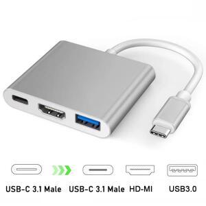 3in 1 타입 C to HDMI 호환 어댑터 USB 허브 충전 컨버터 아이패드 호환 시리즈 노트북 맥북
