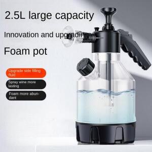 2.5L 핸드 펌프 폼 스프레이어 3가지 노즐 타입 공압 캐논 호환호환 스노우 자동차 세차 병 창문 청소