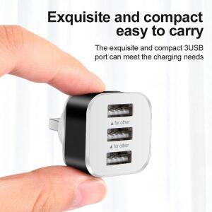 자동차 USB 충전 확장기 2.0 3포트 표시등 포함 플러그 앤 플레이 3 in 1 분배기 스마트폰 허브
