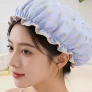 방수 모자 헤어 캡 재사용 샤워용 욕실용 머리 보호 성인 샴푸