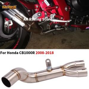 호환 CB1000R 2008 - 바이크 오토바이 모토 크로스 배기 탈출 수정 된 중간 링크 파이프 연결 원래 머플러
